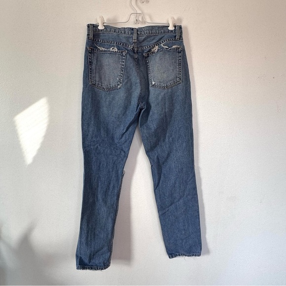 Reformation The Julia High Rise Cigarette Jean in Antigua Wash Distressed Sz 29 - Picture 9 of 15